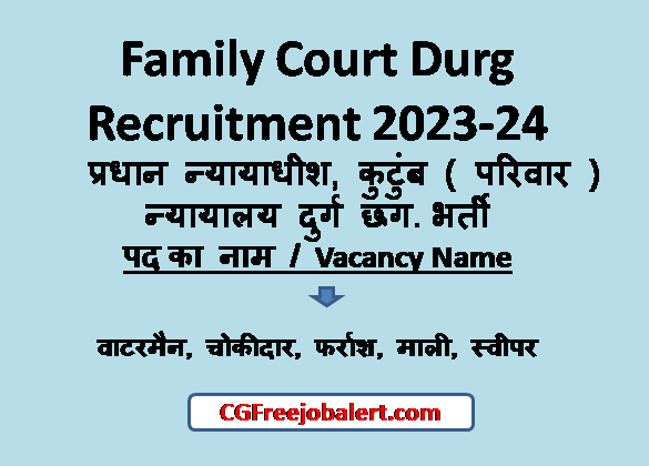Family Court Durg Recruitment 2023-24 