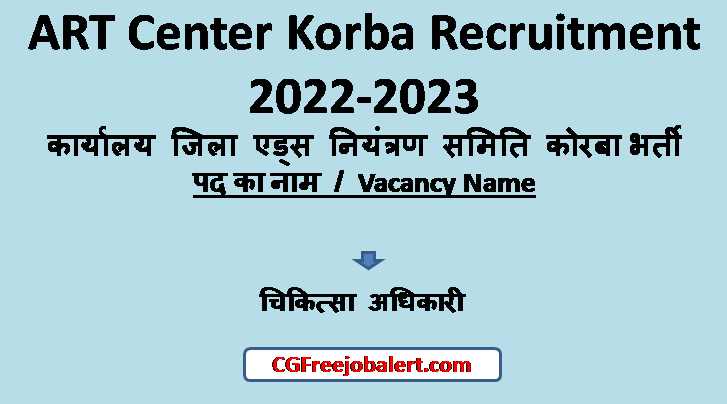 ART Center Korba Recruitment