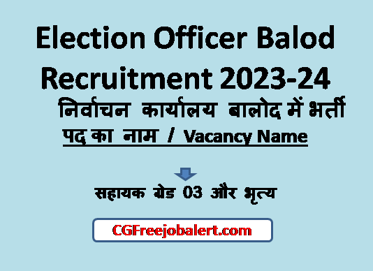 Election Office Balod Recruitment