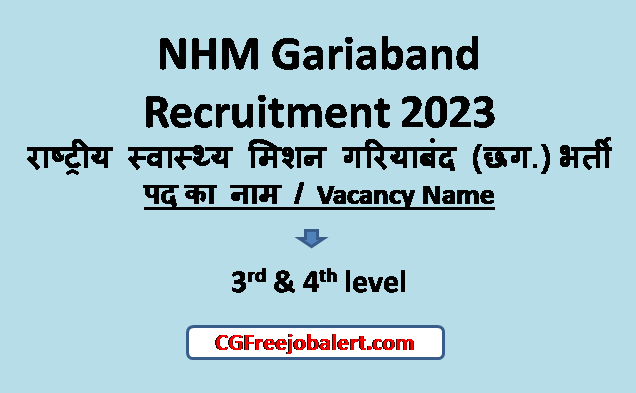 NHM Gariaband Recruitment 2023-24