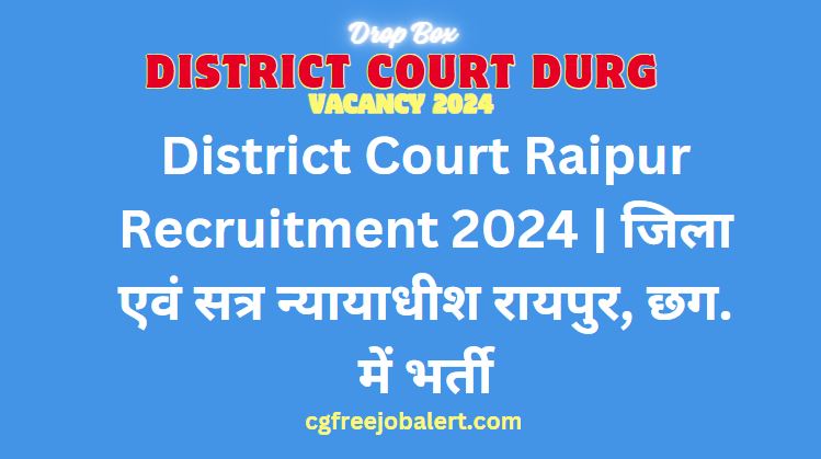 District Court Raipur Recruitment 2024