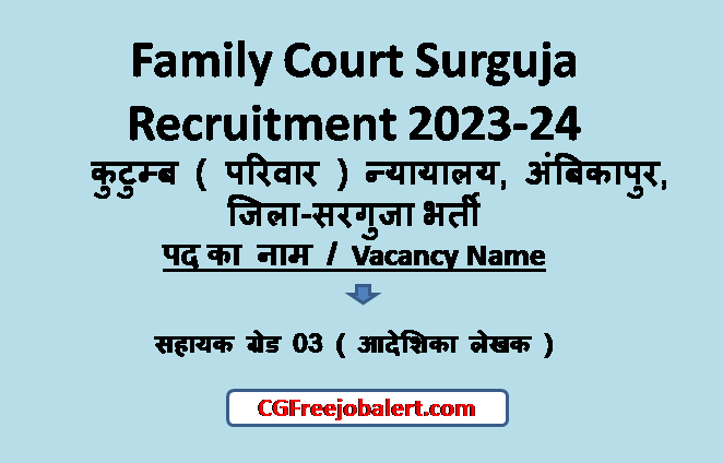 Family Court Surguja Recruitment