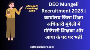 DEO Mungeli Recruitment