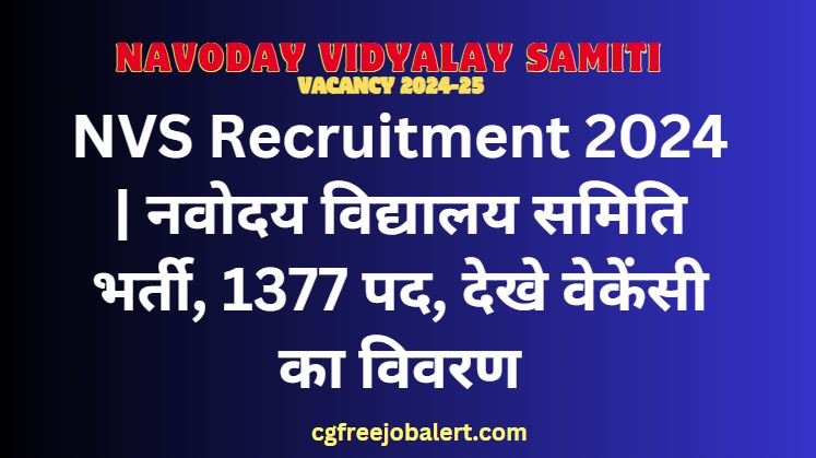 NVS Recruitment 2024